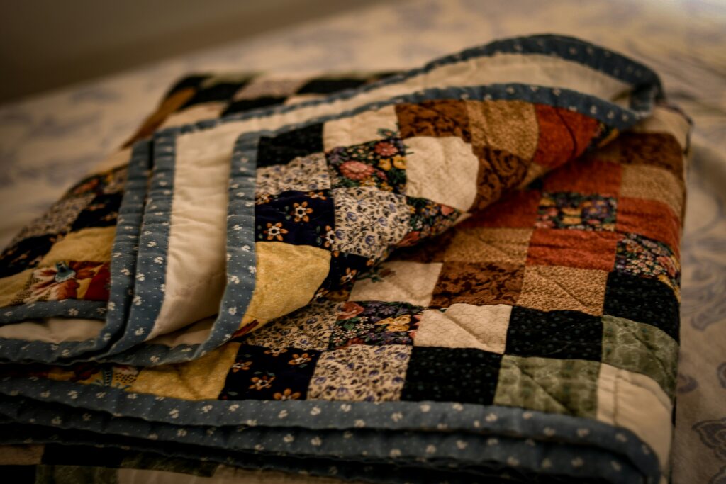 Foto van quilt stoffen voor blog over de beste stoffen voor upcycle projecten 