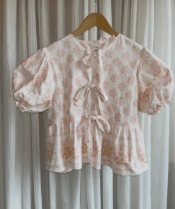 Blouse met striksluiting